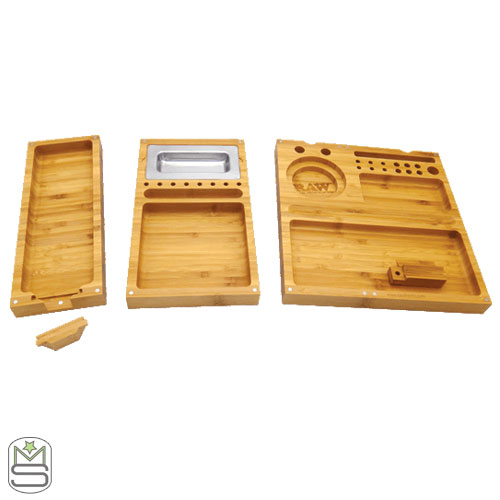 RAW Triple Flip Bamboo Rolling Tray